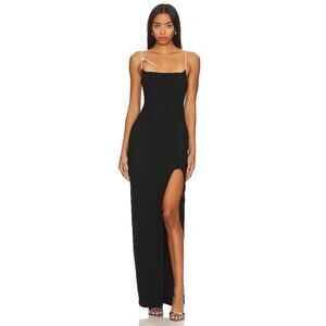 yahaira maxi dress in dark brown nbd Jordana Twist Maxi Dress